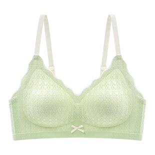 浪莎内衣女聚拢小胸无痕裸感透气2026年春季性感蕾丝美背文胸KU