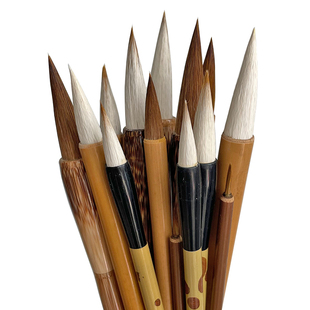 加健大白云毛笔书法国画专业级套装精品小中楷书羊毫兼毫狼毫毛笔初学者入门练字纯狼毫抄经簪花小楷毛笔批发