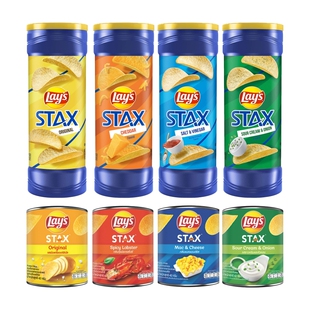 墨西哥进口版Lay's STAX乐事桶装薯片 迷你小罐装办公室膨化零食