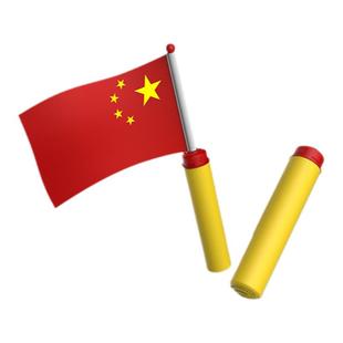 红旗手摇国旗小红旗幼儿园手摇旗子五星红旗道具儿童手持国旗青少年手持小红旗音乐手持旗沙沙款儿童玩具国旗