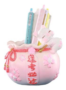 可爱小动物笔筒收纳励志学习摆件