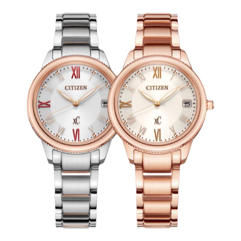 西铁城官方旗舰店xC系列新款金色光动能手表女款奢侈小众EO1234