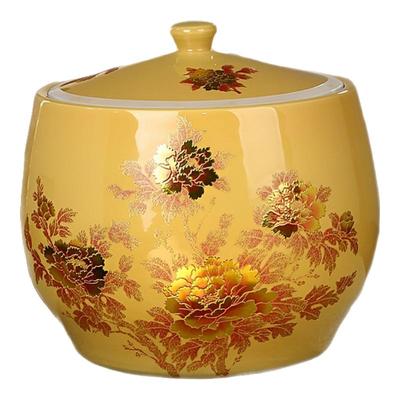 景德镇陶瓷米缸家用带盖10kg20斤装密封桶防潮防虫米罐储米箱米桶