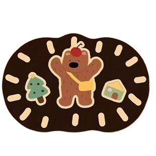 硅藻泥地垫卫生间吸水垫洗澡浴室防滑垫可爱门口脚垫卡通地毯卫浴