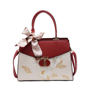 新中式国风刺绣红色包包女包妈妈结婚包斜挎婆婆婚宴礼物手提包女