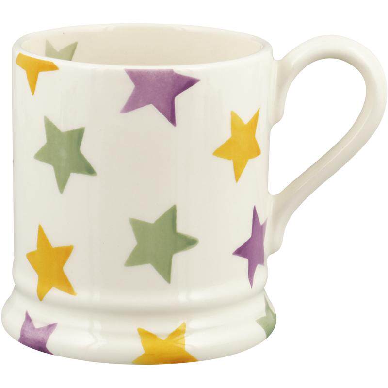 emma绿色紫色黄色星星中号马克杯