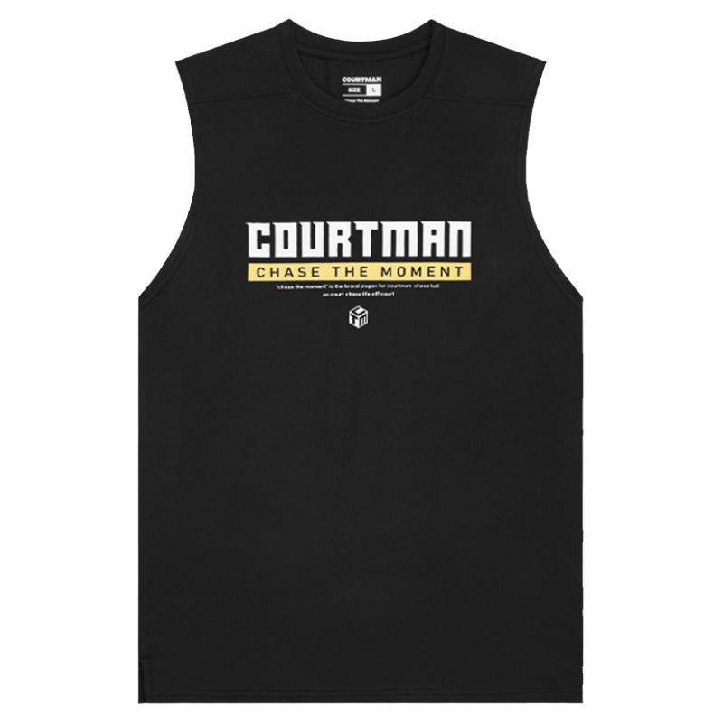 COURTMAN无袖男吸汗速干投篮服弹