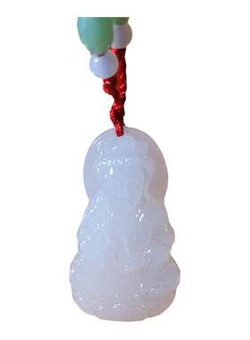 观音国检证书情人节礼物笑佛白玉
