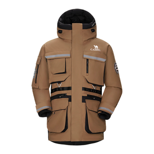 骆驼户外极寒羽绒服冬季新款男款加厚中长款珠峰级三防鹅绒冲锋衣