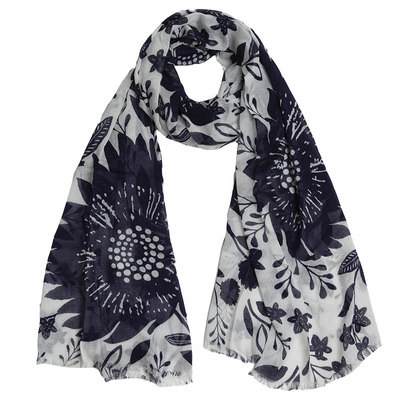 春夏秋印花欧美气质女围巾