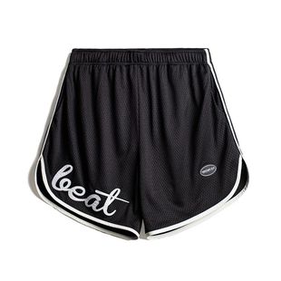 马登工装美式黑色双层网眼短裤篮球高街运动风透气沙滩四分裤男夏