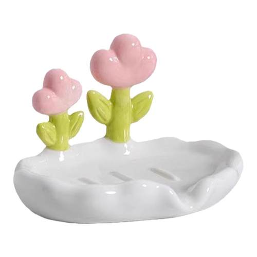 创意可爱花朵肥皂盒塑料免打孔沥水家用香皂洗手台置物架学生宿舍