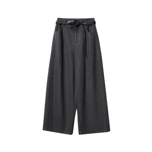 戎美【舒适派~风行者】视觉拉腿!高腰/显瘦/休闲阔腿裤 (含腰带)