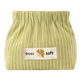 毛绒绒弹片收纳包口红包钥匙化妆袋包包里面小包随身包内便携零钱