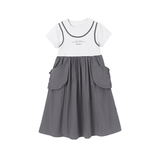 半度闲女童连衣裙夏季2026新款儿童长裙原创夏装女孩薄款短袖裙子