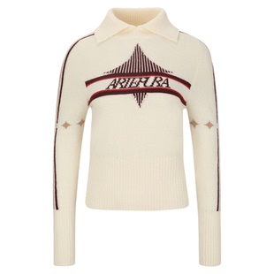 ARTE PURA2025秋冬新款米色米白色四芒星毛织套头衫短裤套装女