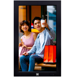 柯达KODAK17英寸实木智能云电子相册相框播放器23英寸照片高清艺术画屏护眼显示屏挂墙横竖满屏图片送礼物品