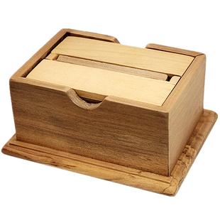 自动弹木质烟盒20支装台式客厅办公室时尚创意个性装粗中散烟盒子