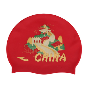 浩沙儿童专业硅胶钢盔泳帽hosa青少年防水护发护耳训练不勒头防滑