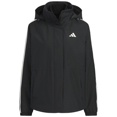 滔搏adidas阿迪达斯女子保暖运动休闲连帽外套梭织夹克KB7591