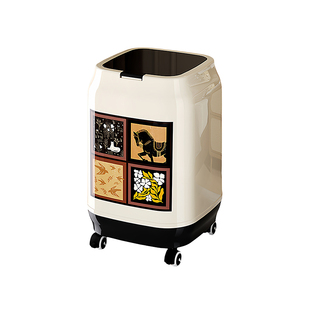 垃圾桶家用客厅带盖款新款内外双筒大号大容量高颜值卧室纸篓