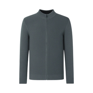 SHANSHAN杉杉立领针织开衫外套男士秋季新款商务休闲长袖毛衣男款