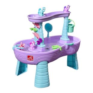 进口美国step2儿童独角兽戏水桌玩水池网红水上玩具玩沙台室外