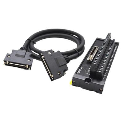 适用安川松下三菱台达西门子伺服驱动控制线SCSI50芯转接板端子台