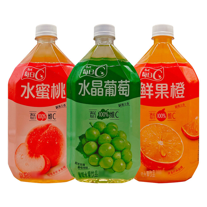 康师傅每日C鲜果橙水蜜桃葡萄味