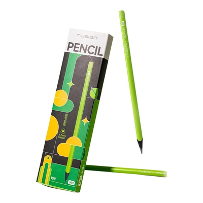 【纽赛小绿杆】得力黑木铅笔