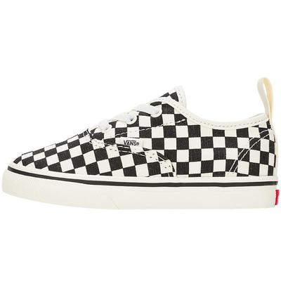 黑白棋盘格小童帆布鞋