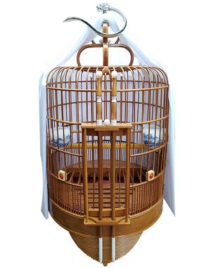 名家高档广笼精品鸟笼手工竹制笼