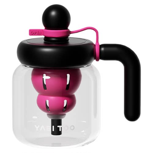 野比兔玻璃吸管杯女生高颜值大容量耐高温泡茶杯水杯可爱2026新款