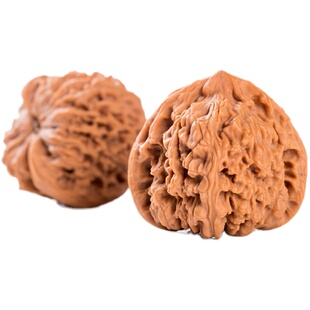 粗筋文玩核桃把玩野生老树王勇麒麟纹官帽手玩盘核桃原色机刷包浆