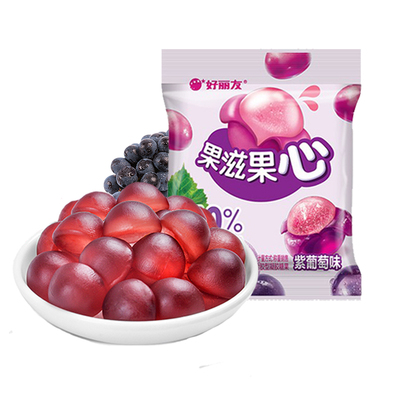 好丽友果滋果心手剥皮果汁软糖果
