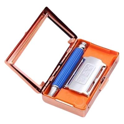 天使塑料盒装保安手动剃须刀双面刀片刮胡刀老式金属经典剃须刀架