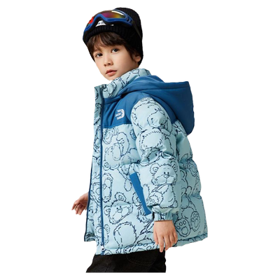 鸭鸭童装中长款羽绒服