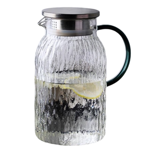 冷水壶耐高温树纹家用凉水壶杯大容量客厅玻璃壶泡茶壶套装高颜值