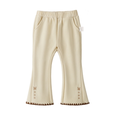 [抗菌远红外]新款女童裤子女大童洋气宝宝秋冬加绒微喇儿童休闲裤