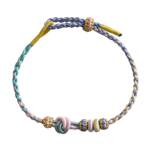 红绳手链可穿黄金路路通女半成品diy穿珠婴儿童本命年手绳转运珠