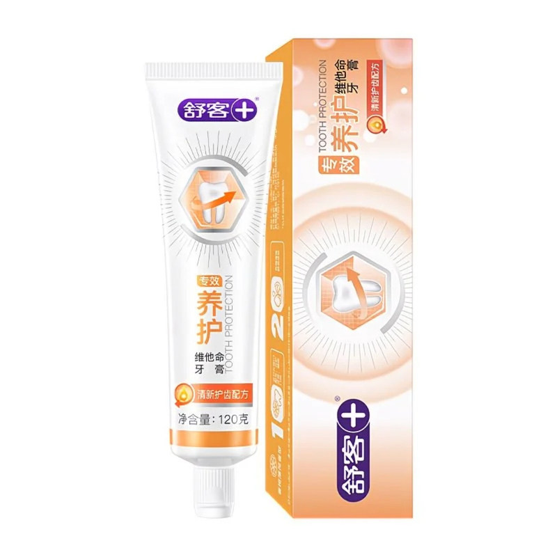 舒客维C养护牙膏牙龈护理水果香型家庭装家用口气清新正品