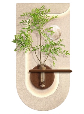 2025新款水培绿植插花玄关装饰画
