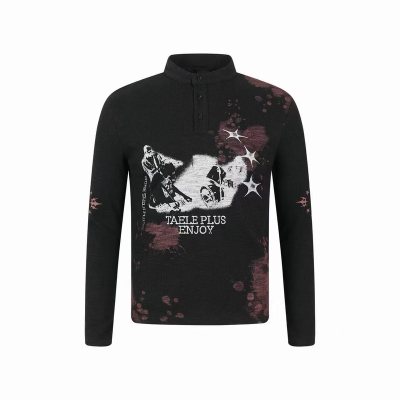 15GET朋克风亨利领长袖打底上衣