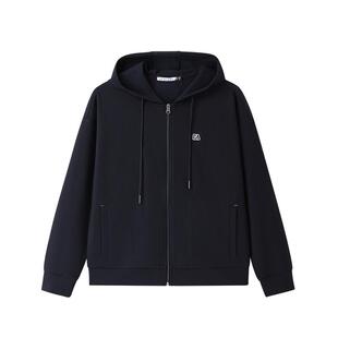 ELLE Active户外穿搭时尚轻运动连帽外套女春秋宽松休闲薄绒上衣