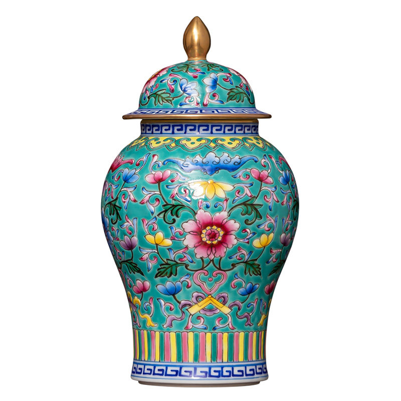 钟家窑陶瓷器花瓶新中式客厅