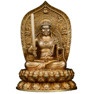 纯铜生肖本命佛不动尊菩萨 虚空藏菩萨 文殊普贤菩萨千手观音摆件