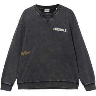 【做旧水洗】杰克琼斯男装秋季新款纯棉卫衣刺绣印花外套宽松上衣