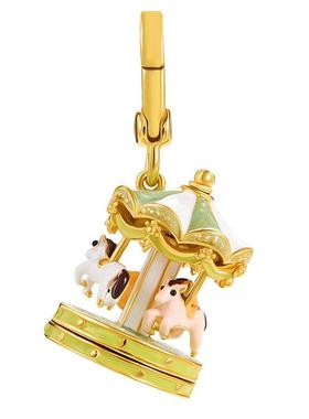 旋转木马吊坠毛衣链女原创