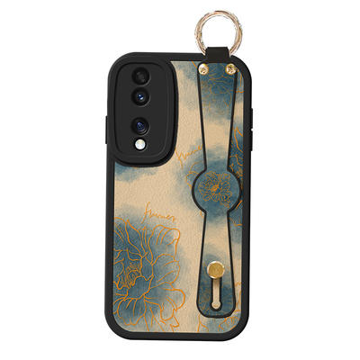 适用荣耀90手机壳80gt新款70pro复古玫瑰300背带x50i华为100腕带x40i斜挎200挂绳v30畅玩60plus保护套play9T