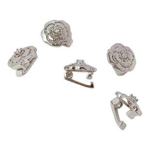 强保色镶锆石白K山茶花万能扣收尾扣手作DIY手链项链连接扣饰品